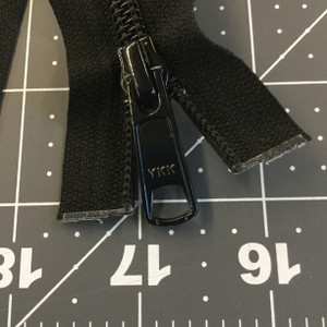 26" Separating Coil Zipper | Black | YKK Brand | Jackets