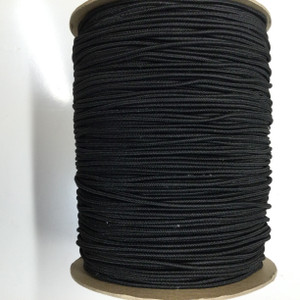 3/32" Elastic Drawcord | Black By the Spool - 288 yards