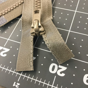 31.5" Separating Zipper | Tan | Molded Plastic | YKK Brand | Jackets.