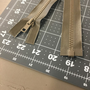 32.5" Separating Zipper | Tan | Molded Plastic | YKK Brand | Jackets