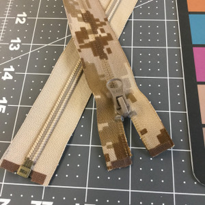 28" Separating Coil Zipper | Tan Desert Digital Camouflage | Military | Jackets
