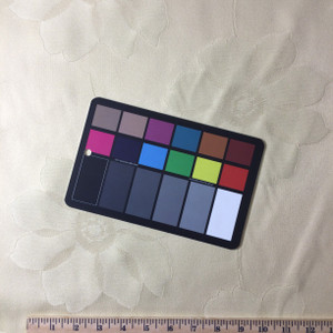 3.8 Yard Piece of Drapery Fabric | Pale Yellow Embossed Floral | 54" Wide