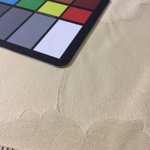 3.8 Yard Piece of Drapery Fabric | Pale Yellow Embossed Floral | 54" Wide