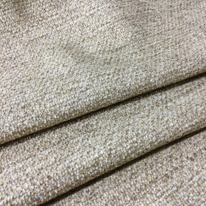 2.8 Yard Piece of Upholstery Fabric | Beige Chenille Textured Weave | 54" Wide
