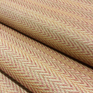 5.8 Yard Piece of Upholstery Fabric | Red and Gold Herringbone | 54" Wide