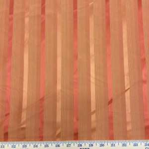 6.8 Yard Piece of Drapery Fabric | Vintage Orange Stripes | 54" Wide