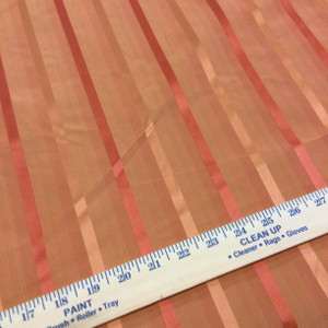 6.8 Yard Piece of Drapery Fabric | Vintage Orange Stripes | 54" Wide
