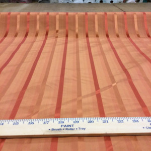 6.8 Yard Piece of Drapery Fabric | Vintage Orange Stripes | 54" Wide