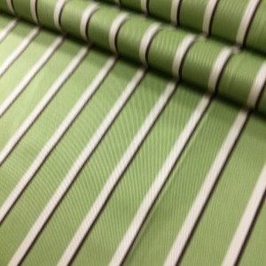 3.8 Yard Piece of Indoor / Outdoor Fabric | Vintage Stripes Green / Brown | 54 Wide | Upholstery