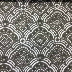 5.3 Yard Piece of Home Decor Fabric | Decorative Fishscale Gray / White | Upholstery / Drapery | 54" Wide