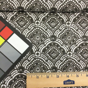 5.3 Yard Piece of Home Decor Fabric | Decorative Fishscale Gray / White | Upholstery / Drapery | 54" Wide