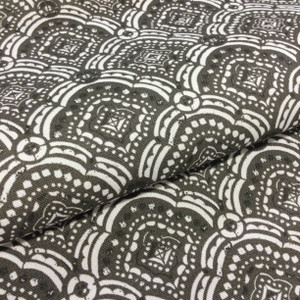 5.3 Yard Piece of Home Decor Fabric | Decorative Fishscale Gray / White | Upholstery / Drapery | 54" Wide