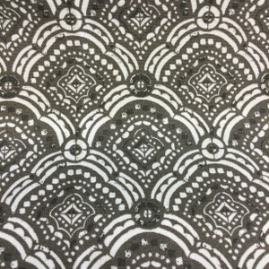 5.3 Yard Piece of Home Decor Fabric | Decorative Fishscale Gray / White | Upholstery / Drapery | 54" Wide