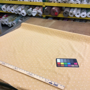 3.55 Yard Piece of Home Decor Fabric | Shabby Orange with Square Dabs | Upholstery / Drapery | 54" Wide