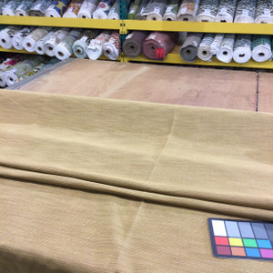 7.3 Yard Piece of Drapery Fabric | Gold and Brown Textured Weave | 54" Wide