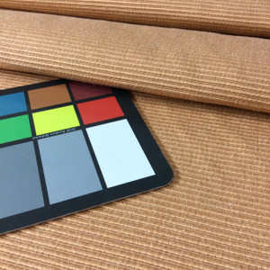 4.3 Yard Piece of Upholstery Fabric | Muted Orange Subtle Stripes | 54" Wide