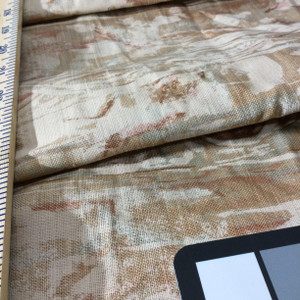 Decorative Shabby Stripes Peach / Tan | Home Decor Fabric | Upholstery / Drapery | 54" Wide | By the Yard