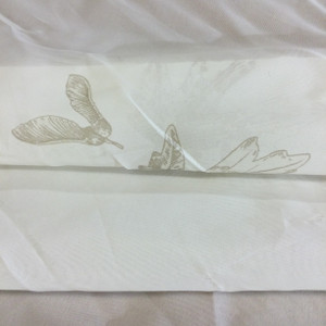 Off White with Oak Leaves | Sheer Drapery Fabric | 60" Wide | By the Yard