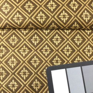 Decorative Diamonds Brown / Tan | Drapery / Upholstery Fabric | 54" Wide | By the Yard