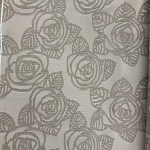 Solid Beige Embossed Roses | Upholstery Fabric | 54" Wide | By the Yard