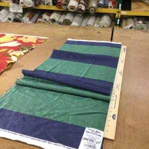 Moire Stripes Blue / Green | Home Decor Fabric | Upholstery / Drapery | 54" Wide | By the Yard