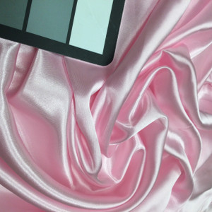 Light Pink Poly Lining Fabric | Polyester Apparel Lining | Lightweight | 60" Wide | By the Yard