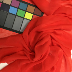 Cherry Red Polyester Chiffon Fabric | Apparel | Special Occasion | By The Yard | 60 inch Wide