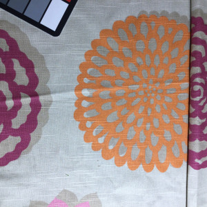 Modern Floral Beige / Pink / Orange | Home Decor Fabric | Upholstery / Drapery | 54" Wide | By the Yard