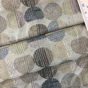 Contemporary Circles Brown / Black / Gray | Upholstery Fabric | 54" Wide | By the Yard