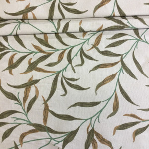 Foliage Green / Beige / Tan | Home Decor Fabric | Upholstery / Drapery | 54" Wide | By the Yard