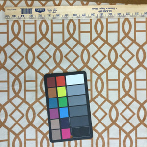 Velvet Lattice Brown / Off White | Upholstery Fabric | 54" Wide | By the Yard