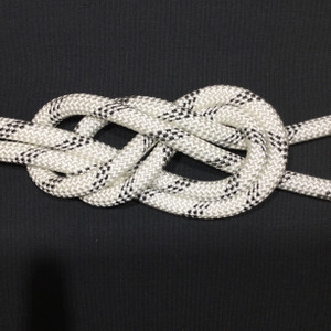 20.8 Yard Piece of Safety Rope | White with Black Lines  |  11 mm |  By the Piece | Remnant 227