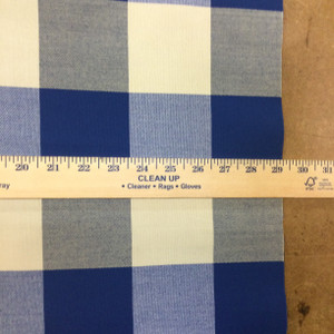 Blue and Beige Check Plaid | Hatteras by BELLA-DURA | Indoor / Outdoor Fabric | WATER RESISTANT | 54" Wide | BTY