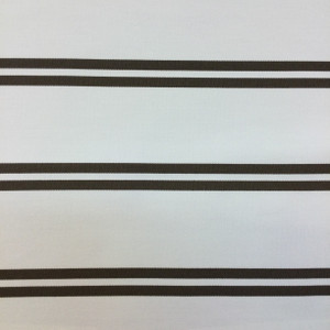 Brown and Off White Stripes | Racing Stripe in Earth by BELLA-DURA | Indoor / Outdoor Fabric | WATER RESISTANT | 54" Wide | BTY