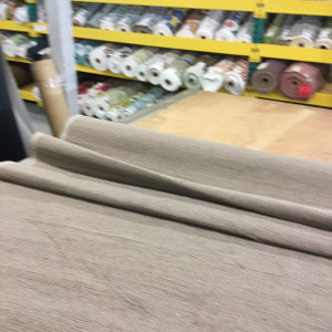 4.05 Yard Piece of Upholstery Fabric | Taupe Chenille | 54" Wide
