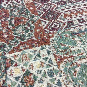 Everly Patina | Orange / Green  | Upholstery Fabric | Regal Fabrics | 54" Wide | By the Yard