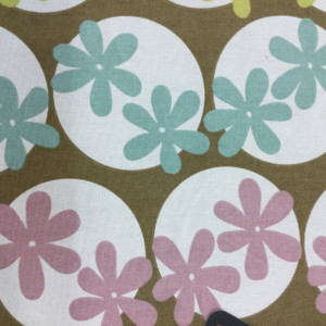 Modern Spring Floral | Brown / Purple / Green / Blue | Home Decor Fabric / Drapery | 54" Wide | By the Yard