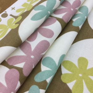 Modern Spring Floral | Brown / Purple / Green / Blue | Home Decor Fabric / Drapery | 54" Wide | By the Yard