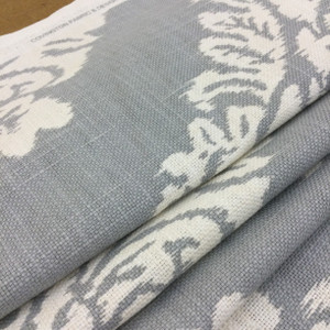 Large Scale Damask | Gray / White | Home Decor Fabric | 54" Wide | By the Yard