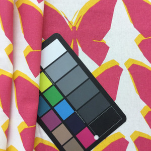 Modern Butterflies | Pink / Yellow | Home Decor Fabric | 54" Wide | By the Yard