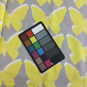 Modern Butterflies in Yellow and Gray | Medium Weight Home Decor Fabric | Curtains / Slipcovers | 54" Wide | By the Yard