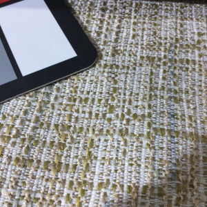 Richloom Butner in Natura | Beige / Green Textured Weave | Upholstery Fabric | 54” Wide | By the Yard