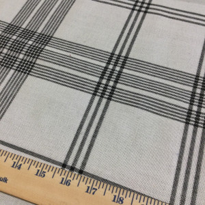 Landing Road Check | Black and White Plaid | Upholstery | Slipcover Fabric | 54" Wide | By the Yard