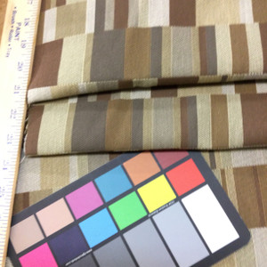 7.05 Yard Piece of Contemporary Geometric Browns / Taupes | Upholstery Fabric | 54" Wide | By the Yard