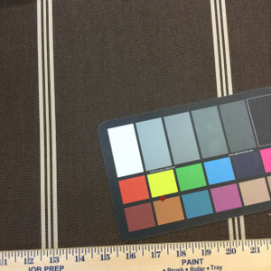 1.66 Yard Piece of Vintage Striped Sunbrella | Brown / Tan | Outdoor Awning / Upholstery | 46" Wide