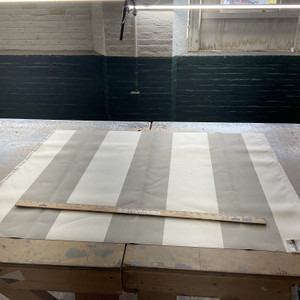 Gray / White Stripes | 46 Inch wide | AWNING AND MARINE Fabric | Shade / Outdoor Covers | By the Yard