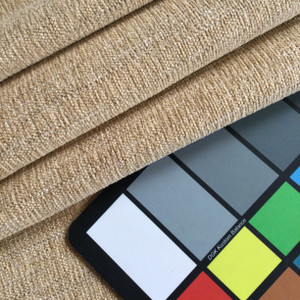 Chenille Tan Slub Weave | Heavy Upholstery Fabric | 54" Wide | By the Yard