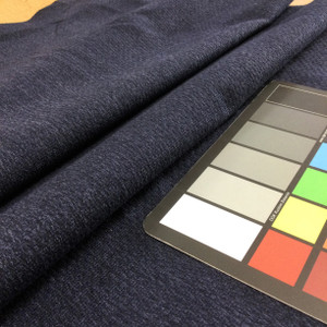 Navy Blue/Black Variegated Textured Chenille | Low Pile |  Heavy Woven Upholstery Fabric | 54 Wide | By The Yard