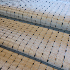 Dotted Stripes in Off White with Beige and Gray | Luz in Mineral by Richloom | Upholstery Fabric | 54" Wide | By the Yard