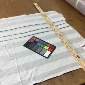 White Monotone Satin Shadow Stripe Drapery Fabric | 2 inch stripe | Home Dec | Crafts | 54 inch wide | By The Yard